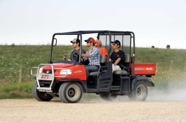 The Kubota RTV1140CPX easily flips between space for extra passengers or extra cargo, making it an uber-useful utility vehicle.